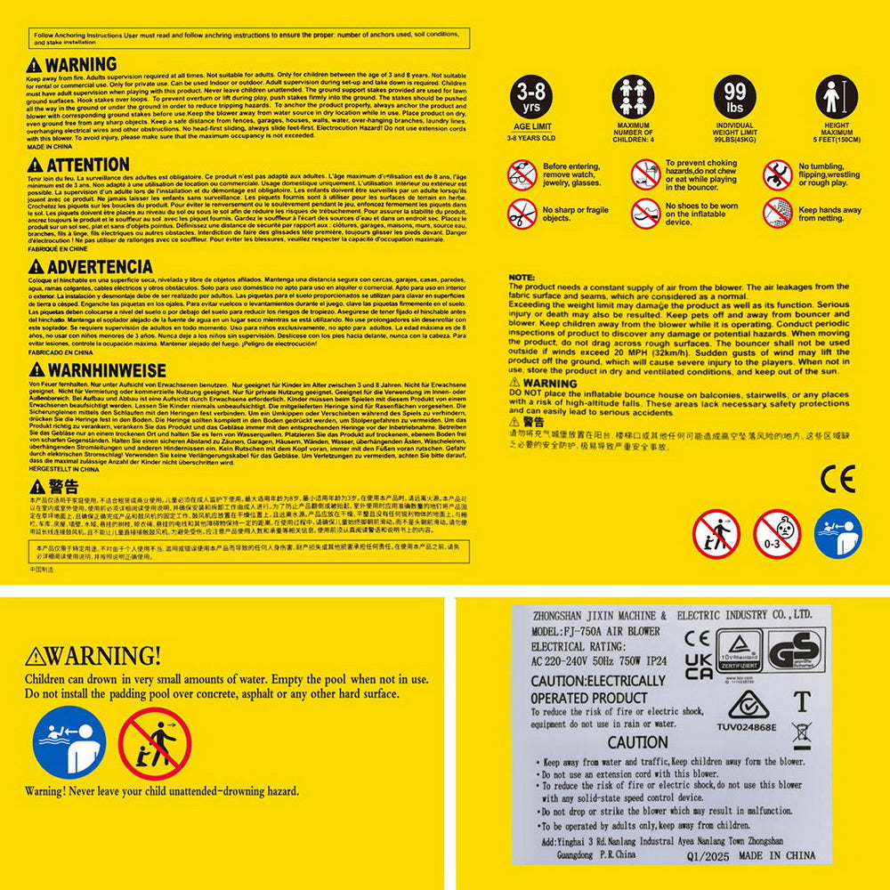 Huge Inflatable Water Park with Two Slides