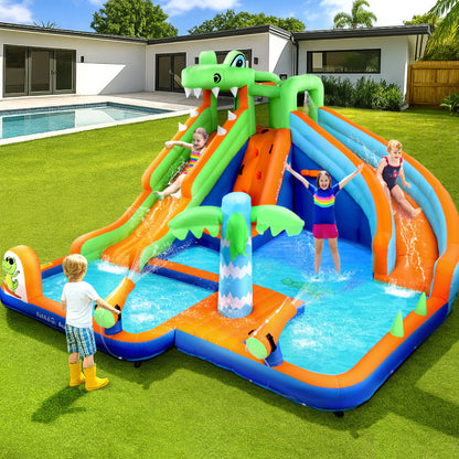 Huge Inflatable Water Park with Two Slides