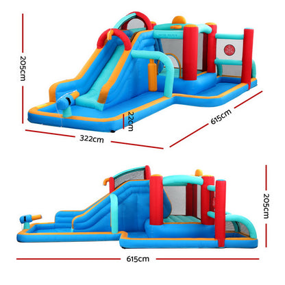 Huge Inflatable Water Park with Slide, Trampoline, Climbing Wall and Water Cannon