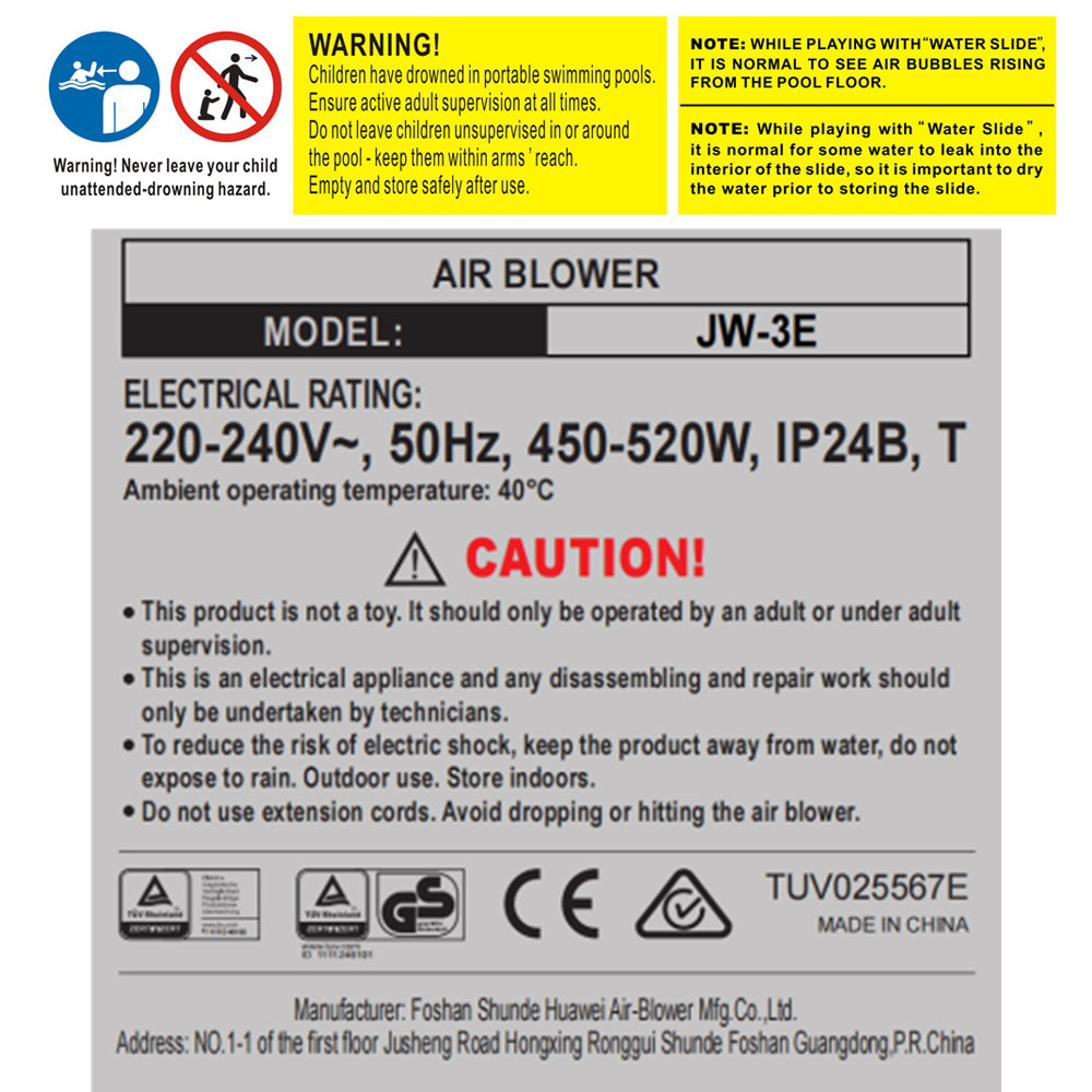 Inflatable Water Slide with Jumping Castle Bouncer