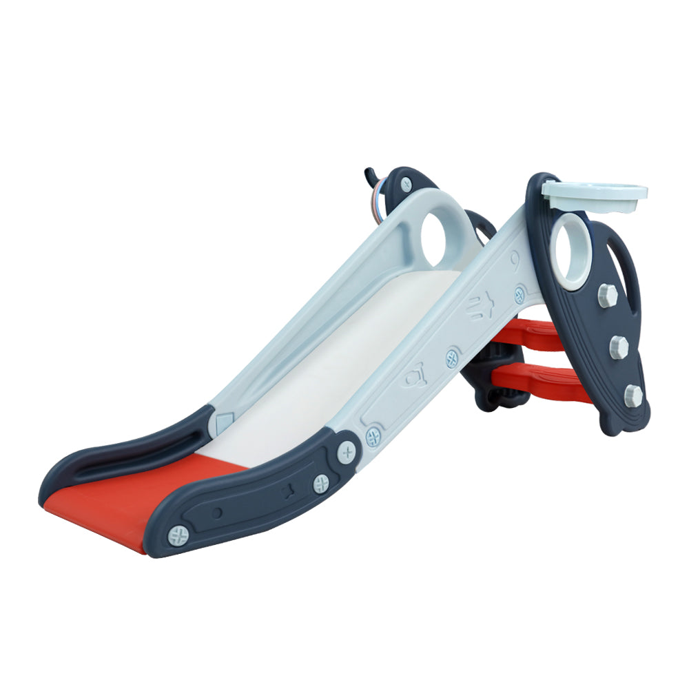 Kids slide and basketball hoop - Blue/Red