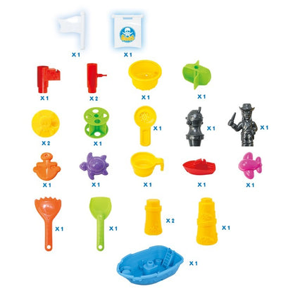 Pirate Ship Themed Sand and Water Table with 24 Accessories