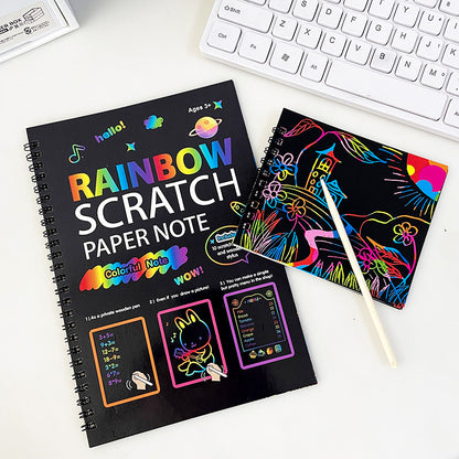 3-Pack DIY Rainbow Scratch Art Books Set